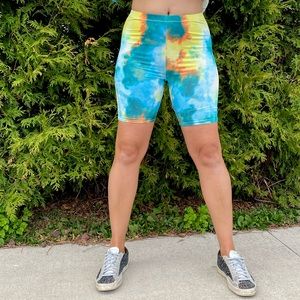 AFRM x Nordstrom Tie-Dye Biker Shorts
